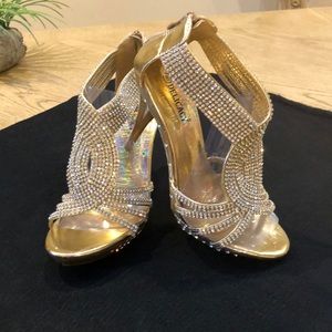 Open Toe Platform color gold
